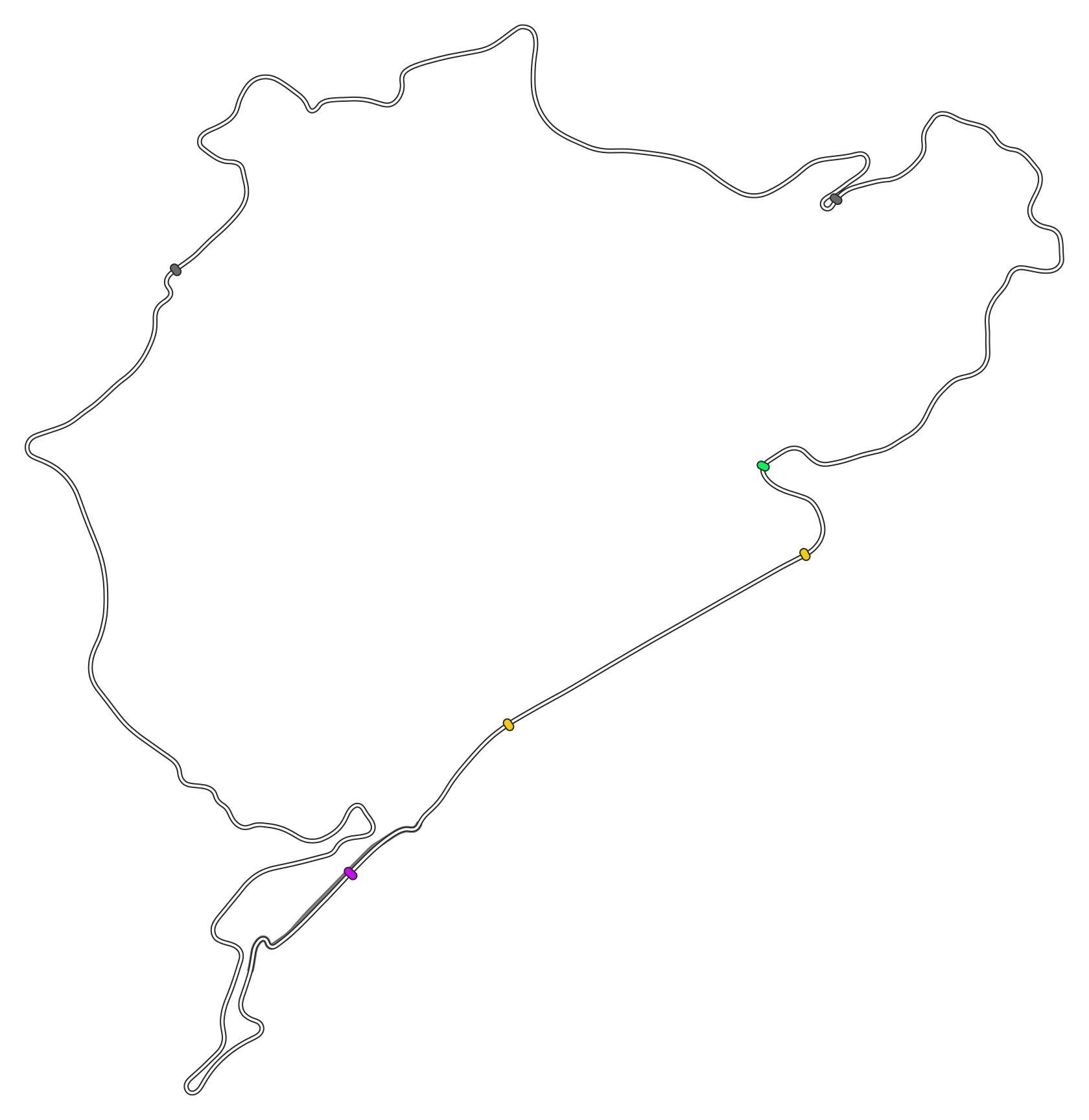 Схема трассы Nordschleife-endurance